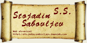 Stojadin Sabovljev vizit kartica